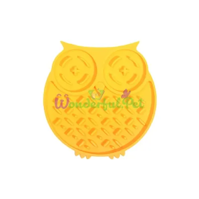 WahoPet Licky Mat Owl Yellow 15x16 cm
