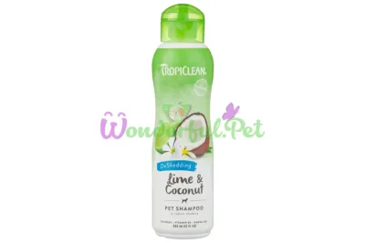 Шампунь TropiClean Deshedding Lime Coconut Лайм та кокос для собак та кішок 355 мл