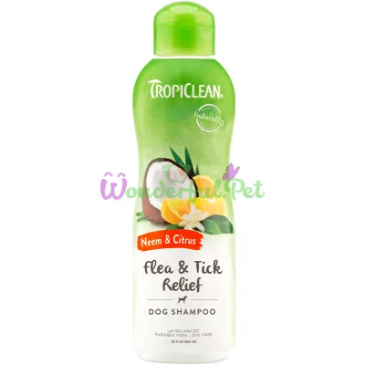Шампунь TropiClean Neem Citrus Ним и Цитрус обезжиривающий для снятия зуда для собак и котов 592 мл