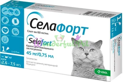 KRKA Selafort Cat 45 mg 2.6-7.5 kg №1