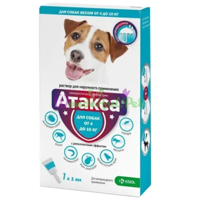 KRKA Ataxxa Dog Spot-On 1 ml 4-10 kg