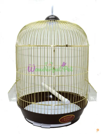 Golden Cage Gold Cylinder Bird Cage 33x53x10 cm