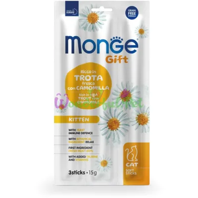 Ласощі Monge Gift Cat Kitten Trota Camomilla 15 г
