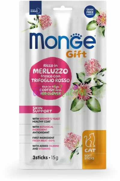 Monge Gift Cat Skin Support Codfish Red Clover 15 g