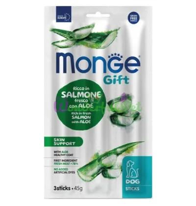 Monge Gift Dog Skin Support Salmon Aloe Treat 45 g