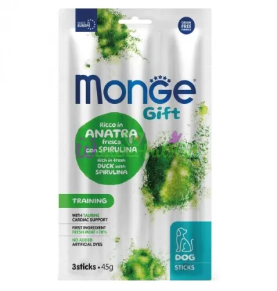 Monge Gift Dog Training Duck Spirulina Treat 45 g