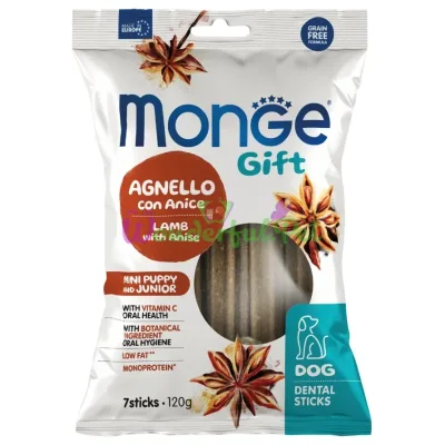 Monge Puppy Junior Mini Dental Sticks Lamb Anise 120 g