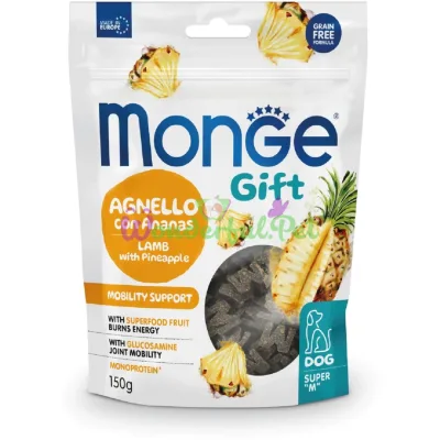 Лакомка Monge Gift Dog Mobility support Agnello Ananas 150 г
