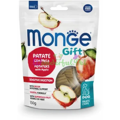 Лакомка Monge Gift Dog Fruit Chips Sensitive Potato Apple 150 г