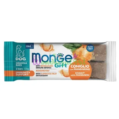 Лакомка Monge Gift Dog Immunity support Rabbit Mandarin 120 г