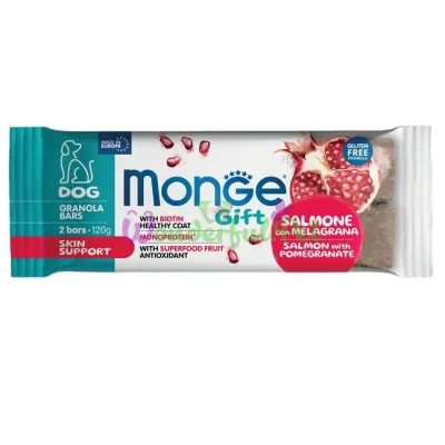 Monge Gift Dog Skin Support Salmone Melagrana 120 g Treat