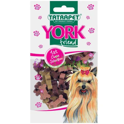 Ласощі для собак York,снекі-мікс з кісточок,курка,яловичина,бекон 90 г (12шт.уп.)
