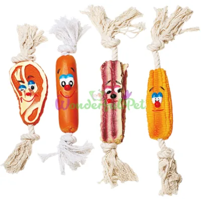 Іграшка для собак Toys Fun вінілові ласощі на мотузці, 35 см