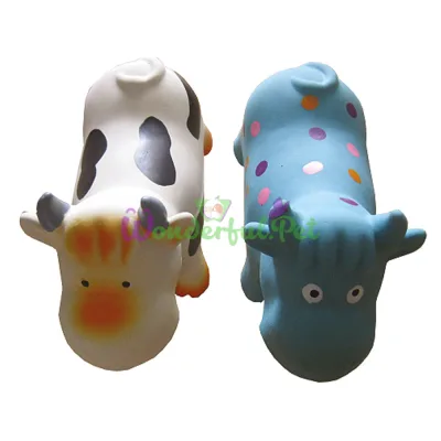 Toys Fun Latex Squeaky Cow Dog Toy, 19 cm