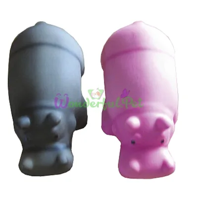 Іграшка для собак Toys Fun латексний бегемотик з пищалкою, 16 см