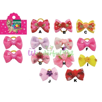 Бантики TATRAPET York bows Pink mix colors 3-3.5 см 2 шт