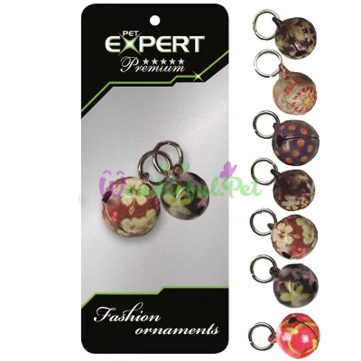 Tatrapet Expert Patterned Color Bell Collar Charm 12 mm 2 pcs