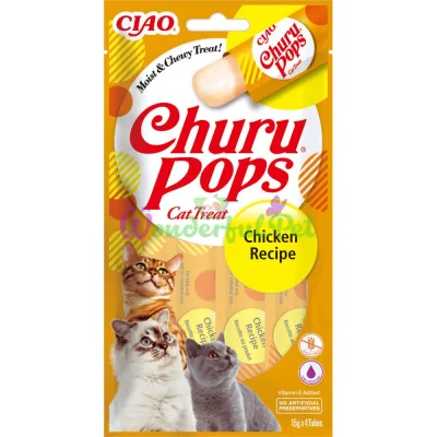 INABA Churu Pops Cat Treat with Chicken 4x15 g