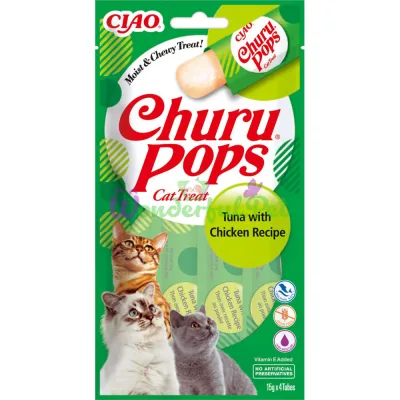 INABA Churu Pops Cat Treat Tuna with Chicken 4x15 g