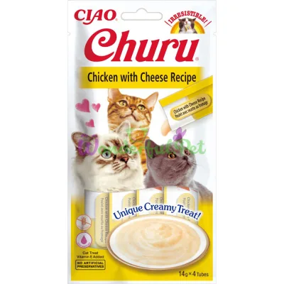Лакомство INABA Cat Churu Creamy treat Chicken Cheese 56 г