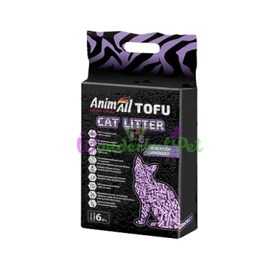 Соєвий наповнювач для котів AnimAll Tofu Лаванда 6 л