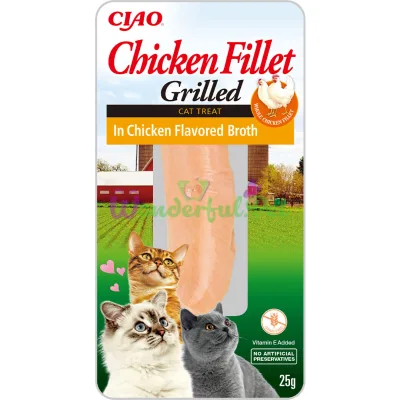 Лакомство INABA Cat Grilled Chicken Fillet Broth 25 г