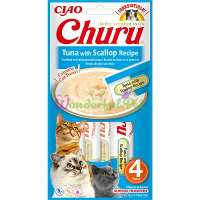 Лакомство INABA Cat Churu Creamy treat Tuna Scallop 56 г
