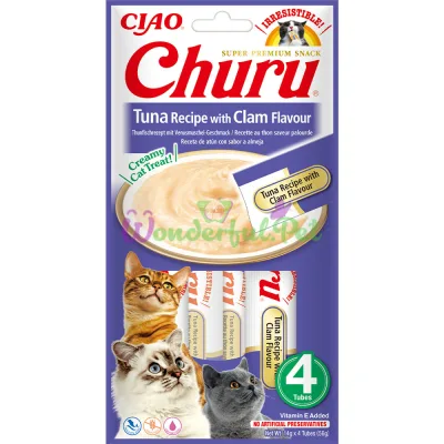 Лакомство INABA Cat Churu Creamy treat Tuna Clam 56 г
