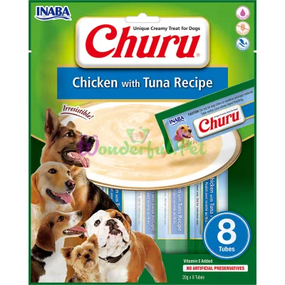 Лакомство INABA Dog Churu Chicken Tuna 8x20 г
