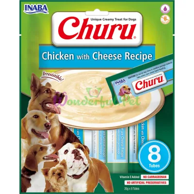 Лакомство INABA Dog Churu Chicken Cheese 8x20 г