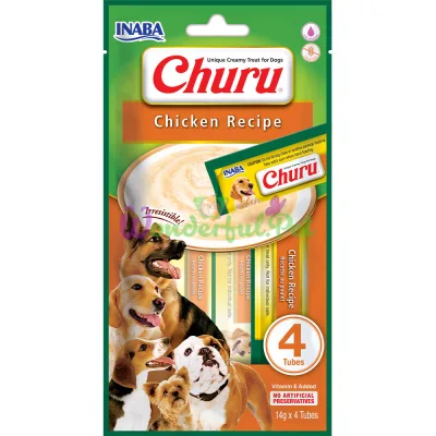 Лакомство INABA Dog Churu Creamy treat Chicken 56 г