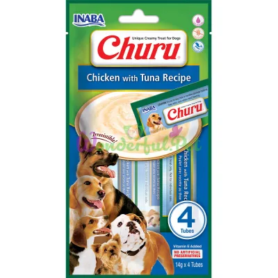 Лакомство INABA Dog Churu Chicken Tuna 4x14 г