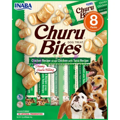 Лакомство INABA Dog Churu Bites Chicken Tuna 8x12 г