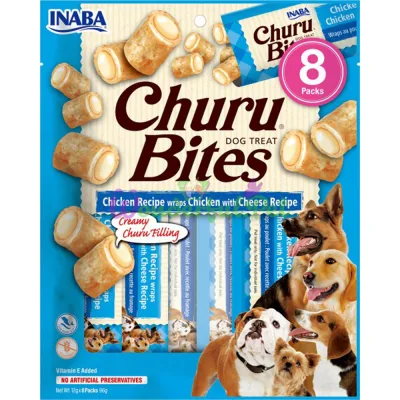 Лакомство INABA Dog Churu Bites Chicken Cheese 8x12 г