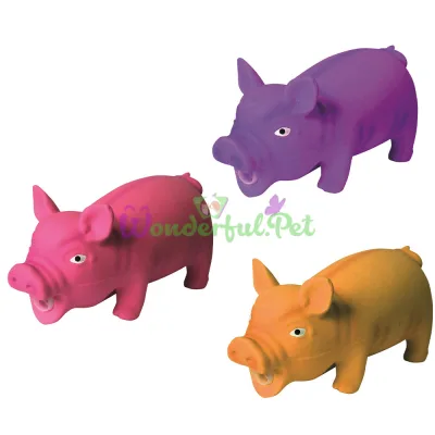 Toys Fun Latex Squeaky Piggy Dog Toy, 15 cm