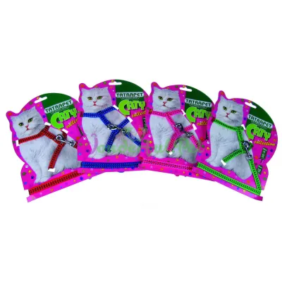 Caty Cat Harness and Leash Set, Reflective, 1x22-45 / 120 cm