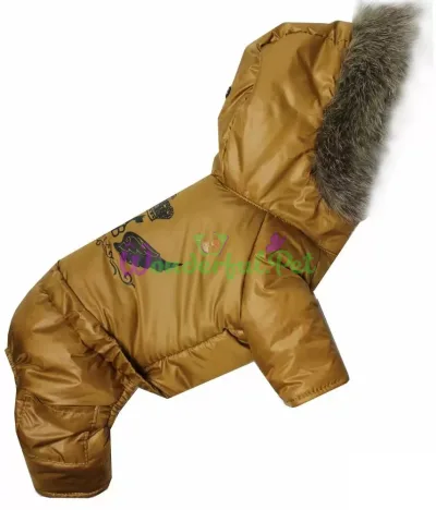 Dogs Bomba Mustard Jumpsuit with Faux Fur №3