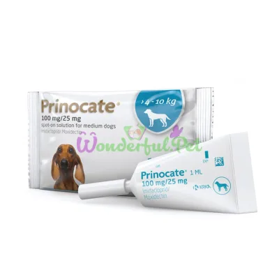 Капли на холку KRKA Prinocate Dog 4-10 кг 1 пип
