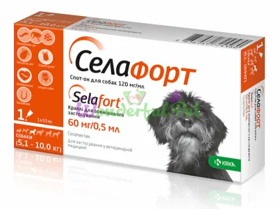 Drops KRKA Selafort Dog 60 mg 5-10 kg