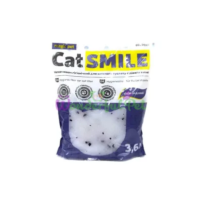 Силикагелевый наполнитель Magic Pet Cat Smile с ароматом лаванды 3.6 л (1.8 кг)