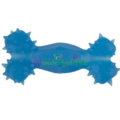 AGILITY Dog Toy Bone with Hole 15 cm, Blue