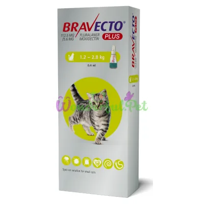 Капли Bravecto Plus Spot-on Cat 1.2-2.8 кг