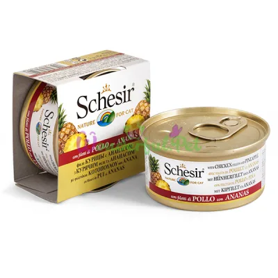 Влажный корм для кошек Schesir Chicken Pineapple 75 г