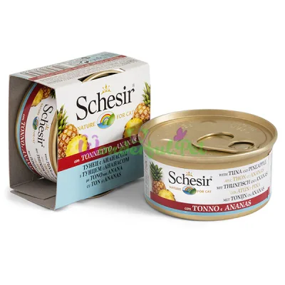 Влажный корм для кошек Schesir Tuna Pineapple в желе 75 г