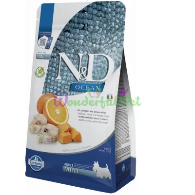 Farmina Dog ND GF Ocean Mini Adult Cod Pumpkin Orange Dry Food 800 g
