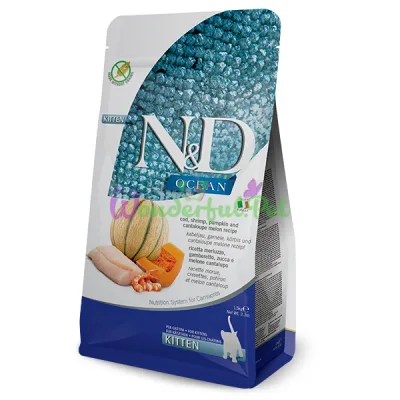 Сухий корм Farmina Cat ND GF Ocean Kitten Cod Shrimp Cantaloupe Melon 300 г