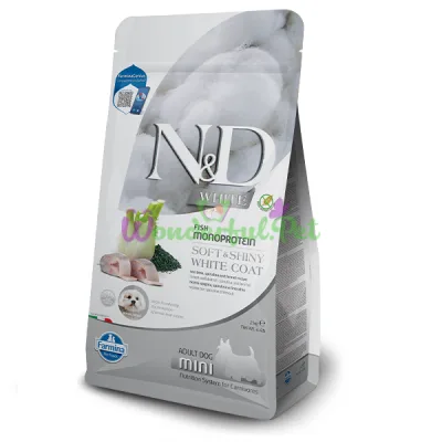 Farmina Dog ND GF White Coat Mini Adult Fish Dry Food 2 kg