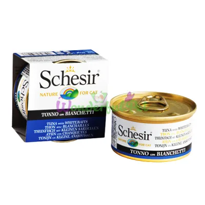 Влажный корм для кошек Schesir Tuna Whitebait 85 г