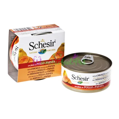 Влажный корм Schesir Chicken Papaya в желе 150 г