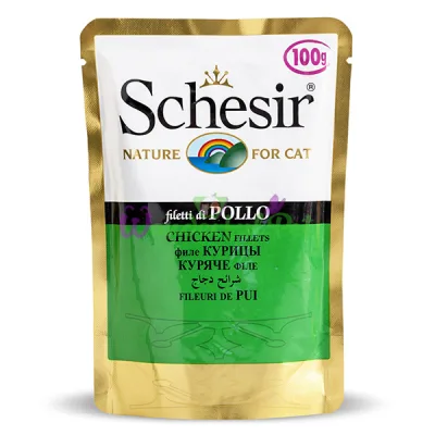 Влажный корм для кошек Schesir Chicken Fillet в желе 100 г